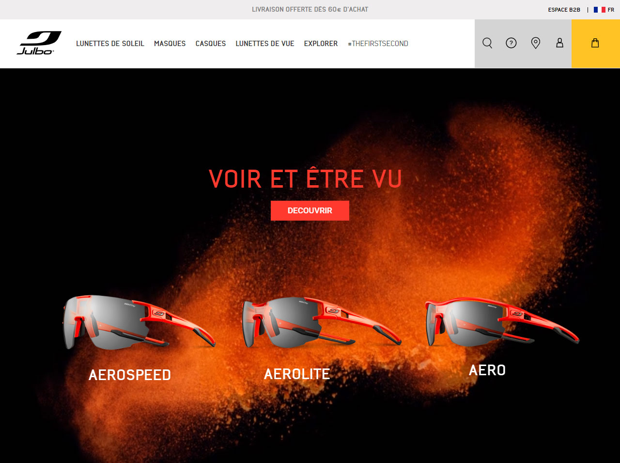 Développement des sites e-commerce de Julbo
